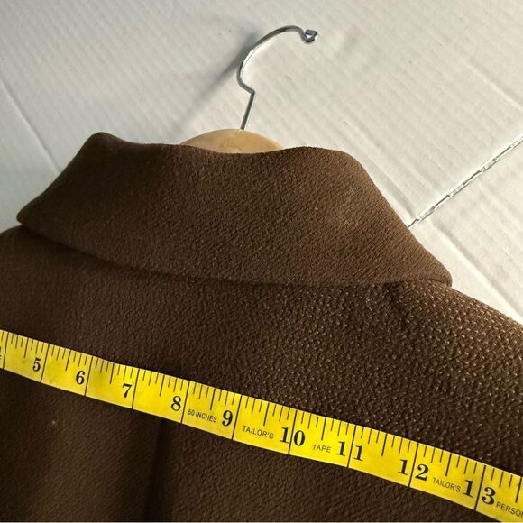 J Crew Brown Belted Wool Tie Peacoat Trench Coat Women's Preppy | Size 10T - Picture 17 of 17
